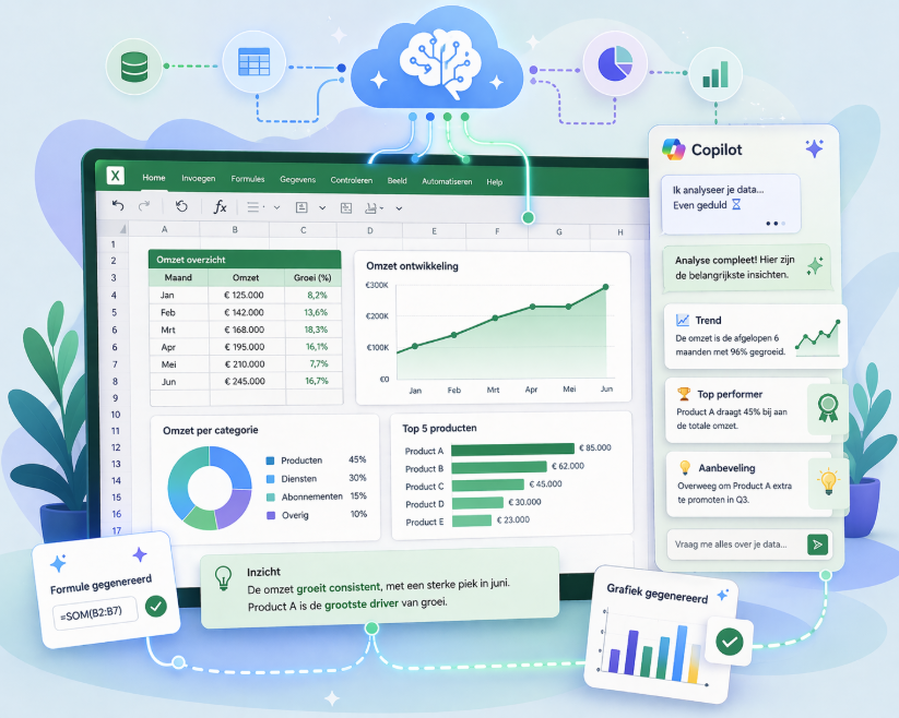 AI analytics dashboard in actie