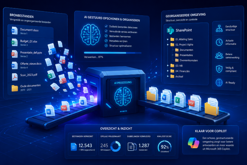 AI-gestuurde documentorganisatie en opschoning